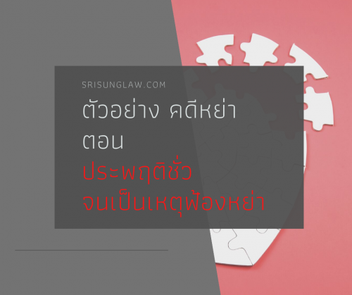 ตัวอย่าง คดีหย่า