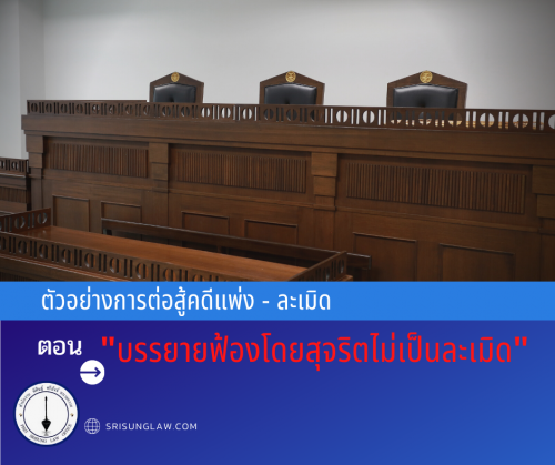 ตัวอย่างการต่อสู้คดีละเมิด